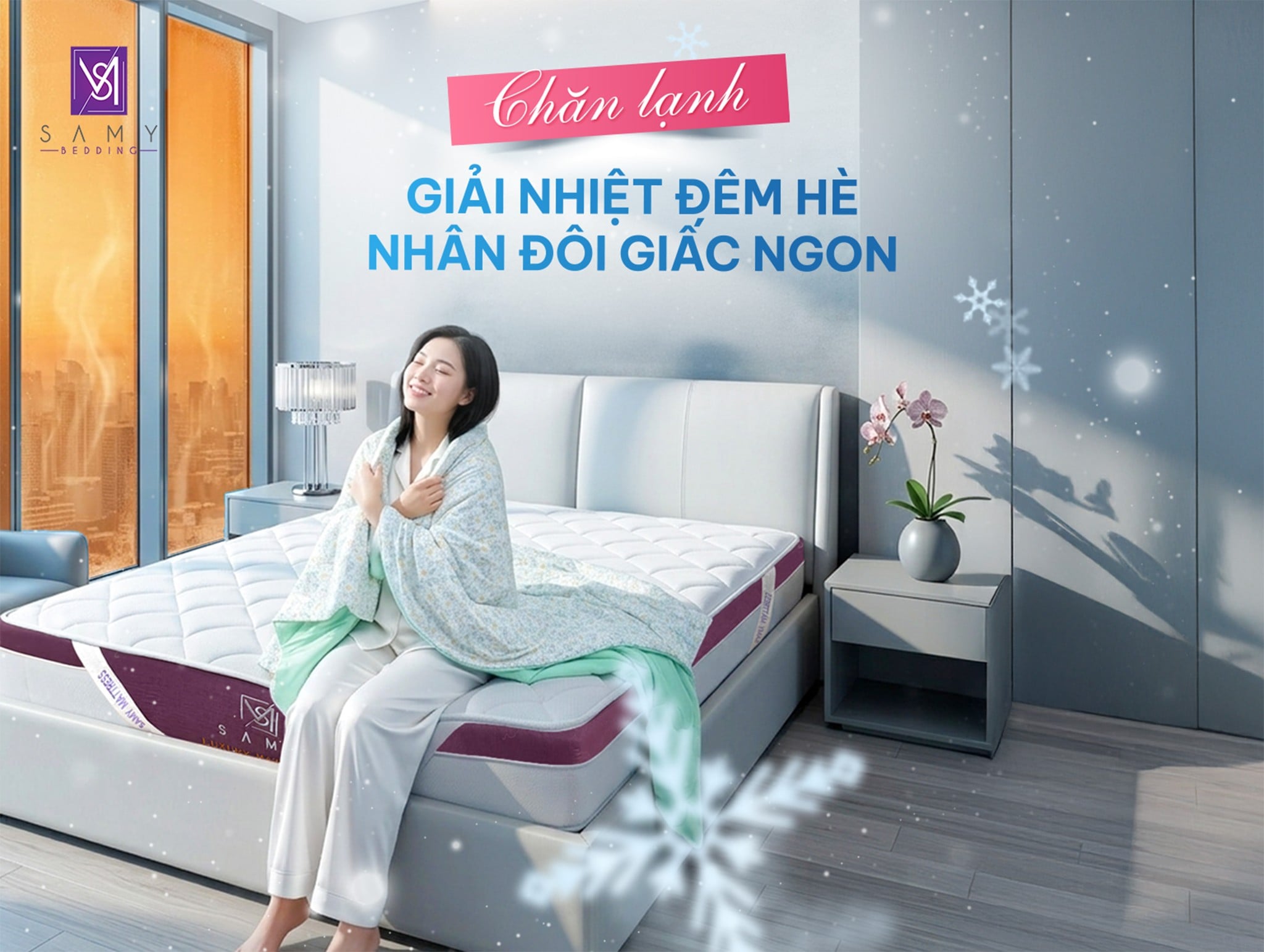 CHĂN LẠNH SAMY COOL - GIẢI NHIỆT ĐÊM HÈ, NHÂN ĐÔI GIẤC NGON