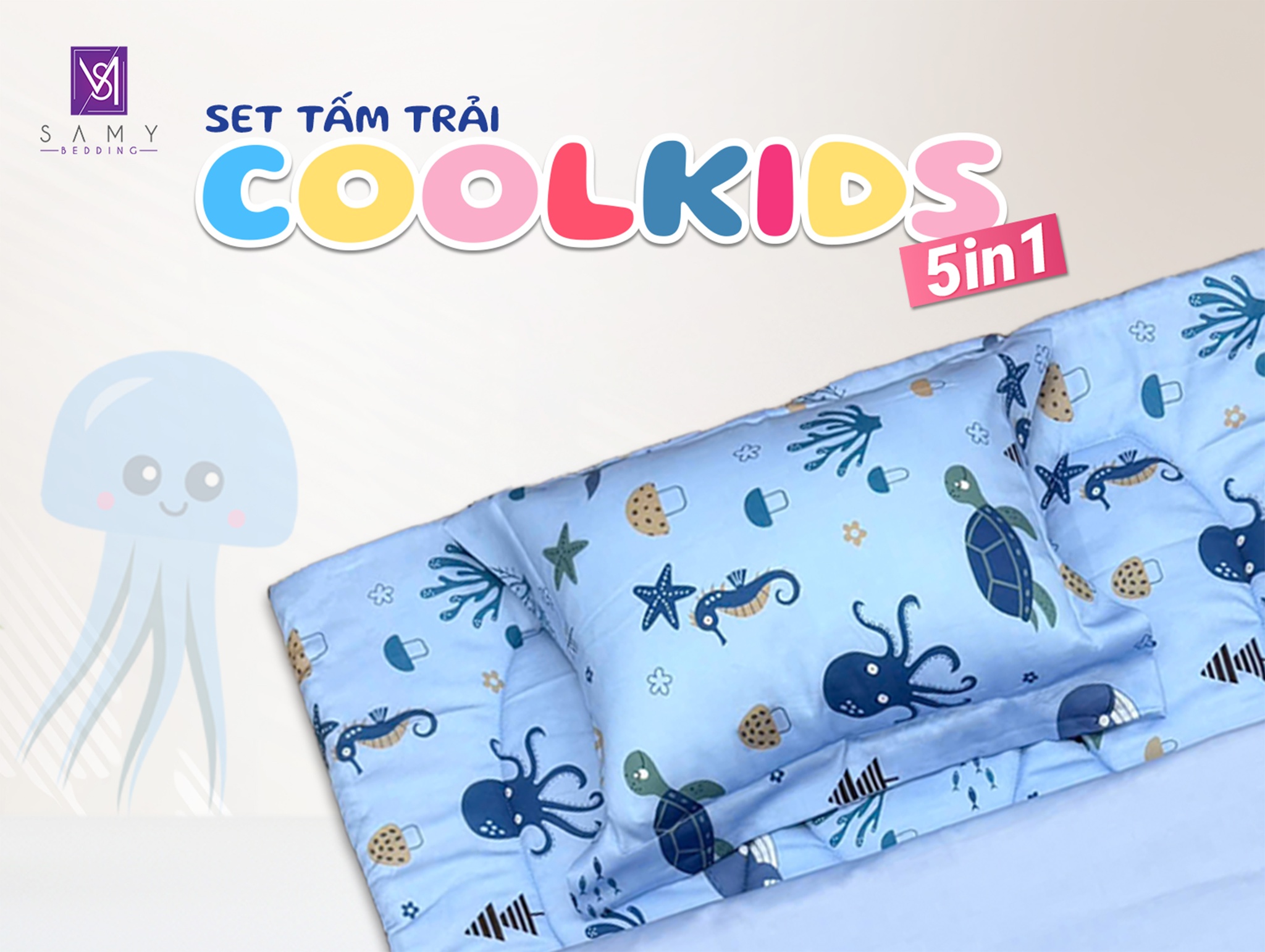 SET TẤM TRẢI COOLKIDS 5IN1 - GIẢI PHÁP CHĂM SÓC GIẤC NGỦ CHO BÉ