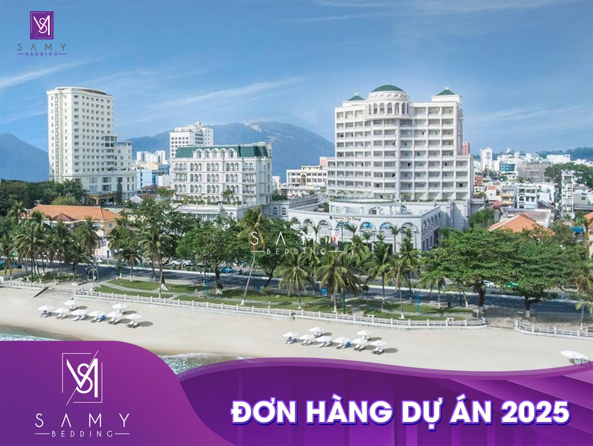 ĐƠN HÀNG CUNG CẤP NỆM, CHĂN DRAP, GỐI, TOPPER, BẢO VỆ NỆM, KHĂN CHO KHU NGHỈ DƯỠNG CAO CẤP TẠI TP. NHA TRANG