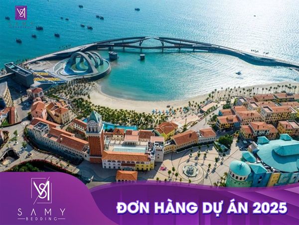 ĐƠN HÀNG CUNG CẤP 100 TẤM NỆM CÙNG TOÀN BỘ CHĂN DRAP, GỐI, TOPPER,... CHO HỆ THỐNG KHU NGHỈ DƯỠNG CAO CẤP TẠI PHÚ QUỐC