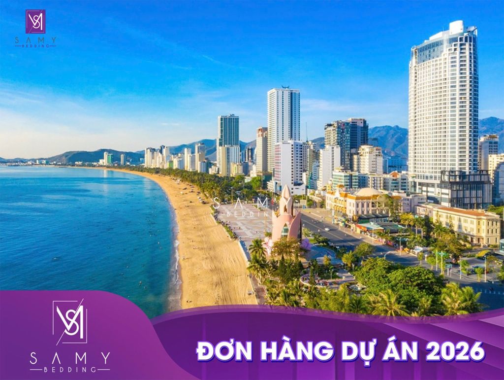 ĐƠN HÀNG CUNG CẤP DRAP - CHĂN - GỐI - TOPPER - BẢO VỆ NỆM - KHĂN CHO KHÁCH SẠN CAO CẤP TẠI NHA TRANG