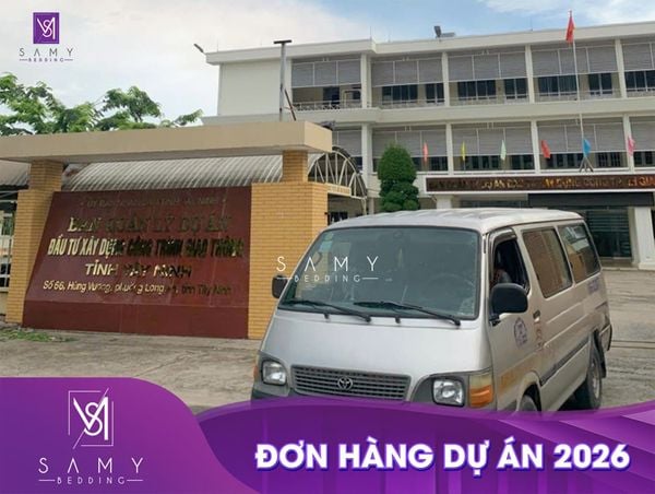 ĐƠN HÀNG CUNG CẤP NỆM CAO SU THIÊN NHIÊN SAMY COOL CÙNG TOÀN BỘ CHĂN - DRAP - GỐI CHO DỰ ÁN TẠI TỈNH TÂY NINH