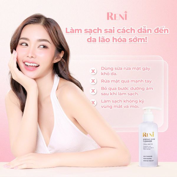 LÀM SẠCH SAI CÁCH - NGUYÊN NHÂN KHIẾN DA LÃO HÓA SỚM!