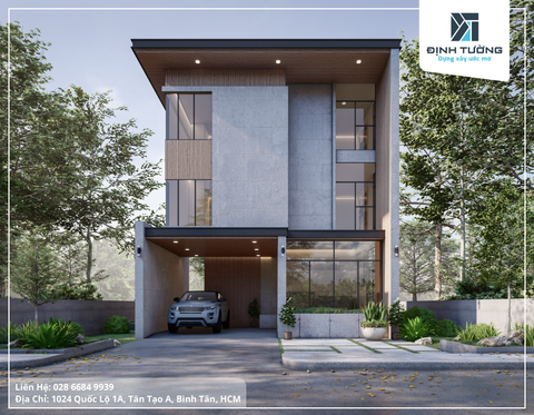 20+ Mẫu Mặt Tiền Nhà Đẹp Hiện Đại Với Tấm Xi Măng Và Thanh Xi Măng Giả Gỗ