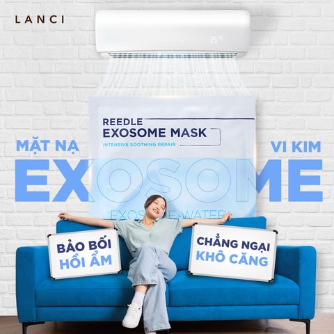 Mặt Nạ Vi Kim Exosome LANCI – Giải Pháp Hồi Ẩm Sâu Cho Da Ngồi Máy Lạnh