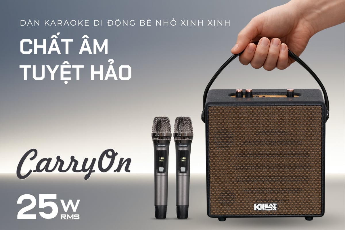 soncamedia carry on 305e4bdfa96b4f5aae7127b5525a69bd - Loa Karaoke Bluetooth Soncamedia CarryOn 100W