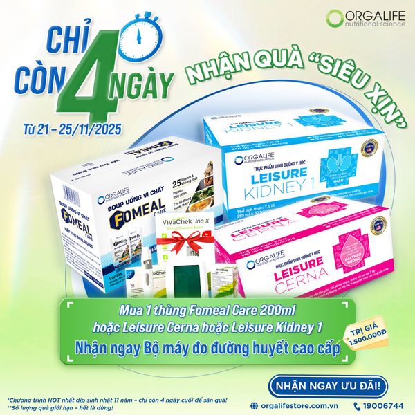 🎉 CÒN DUY NHẤT 4 NGÀY – NHẬN QUÀ “SIÊU XỊN” TỪ ORGALIFE! 🎉