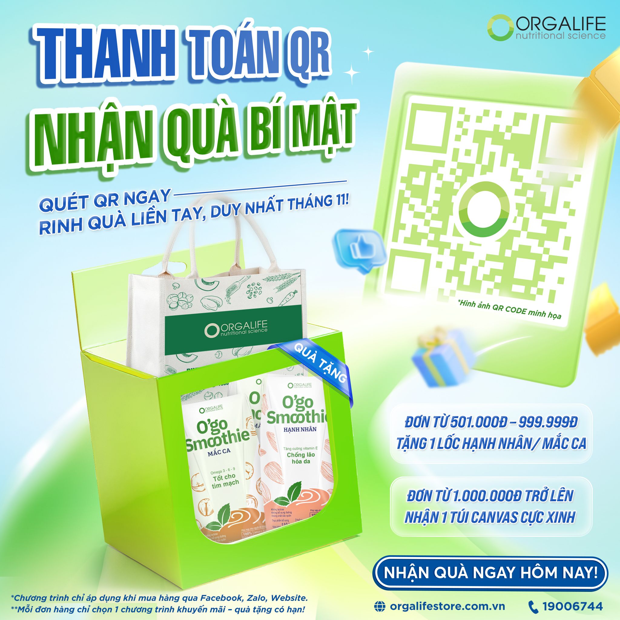 💥 THANH TOÁN QR – BẬT MÍ MÓN QUÀ “ẨN” CỰC XỊN TỪ ORGALIFE! 🎁