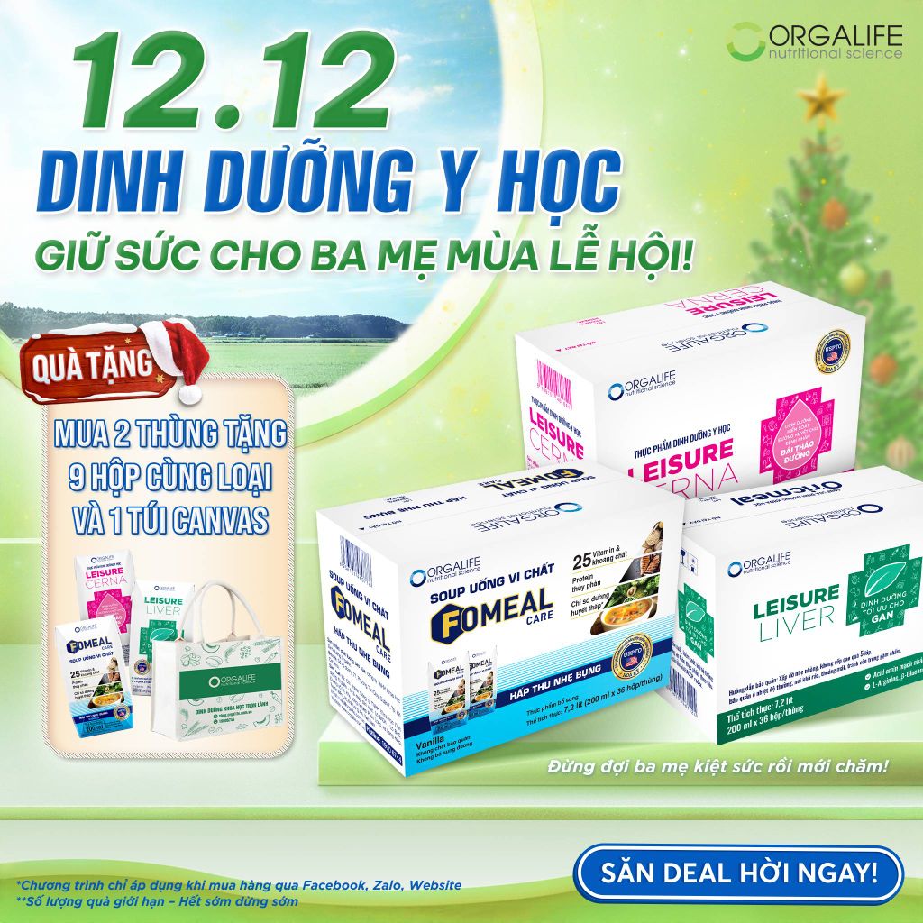 🎄 12/12 – DINH DƯỠNG Y HỌC, GIỮ SỨC CHO BA MẸ MÙA LỄ HỘI! 🎄