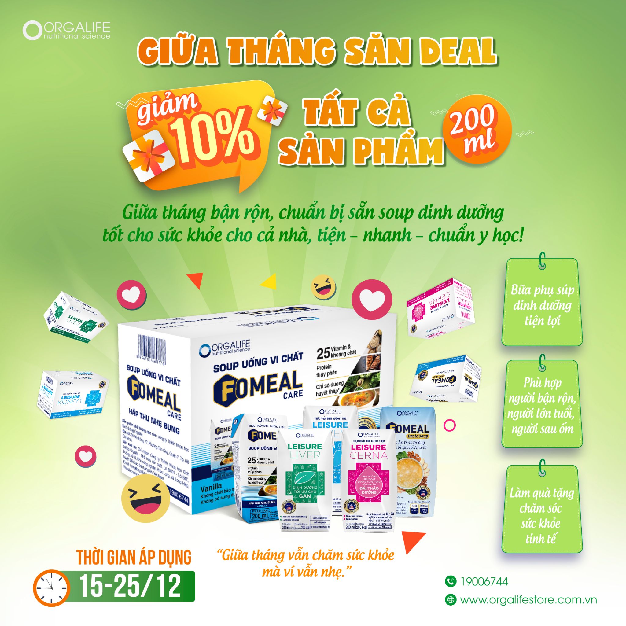 🔥 GIỮA THÁNG SĂN DEAL – ƯU ĐÃI 10% TẤT CẢ SẢN PHẨM 200ML 🔥