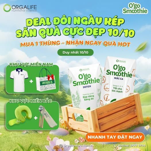 🎉 DEAL ĐỈNH 10/10 – SĂN QUÀ XỊN CÙNG ORGALIFE 🎉