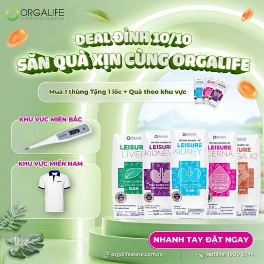 🎉 DEAL ĐỈNH 10/10 – SĂN QUÀ XỊN CÙNG ORGALIFE 🎉