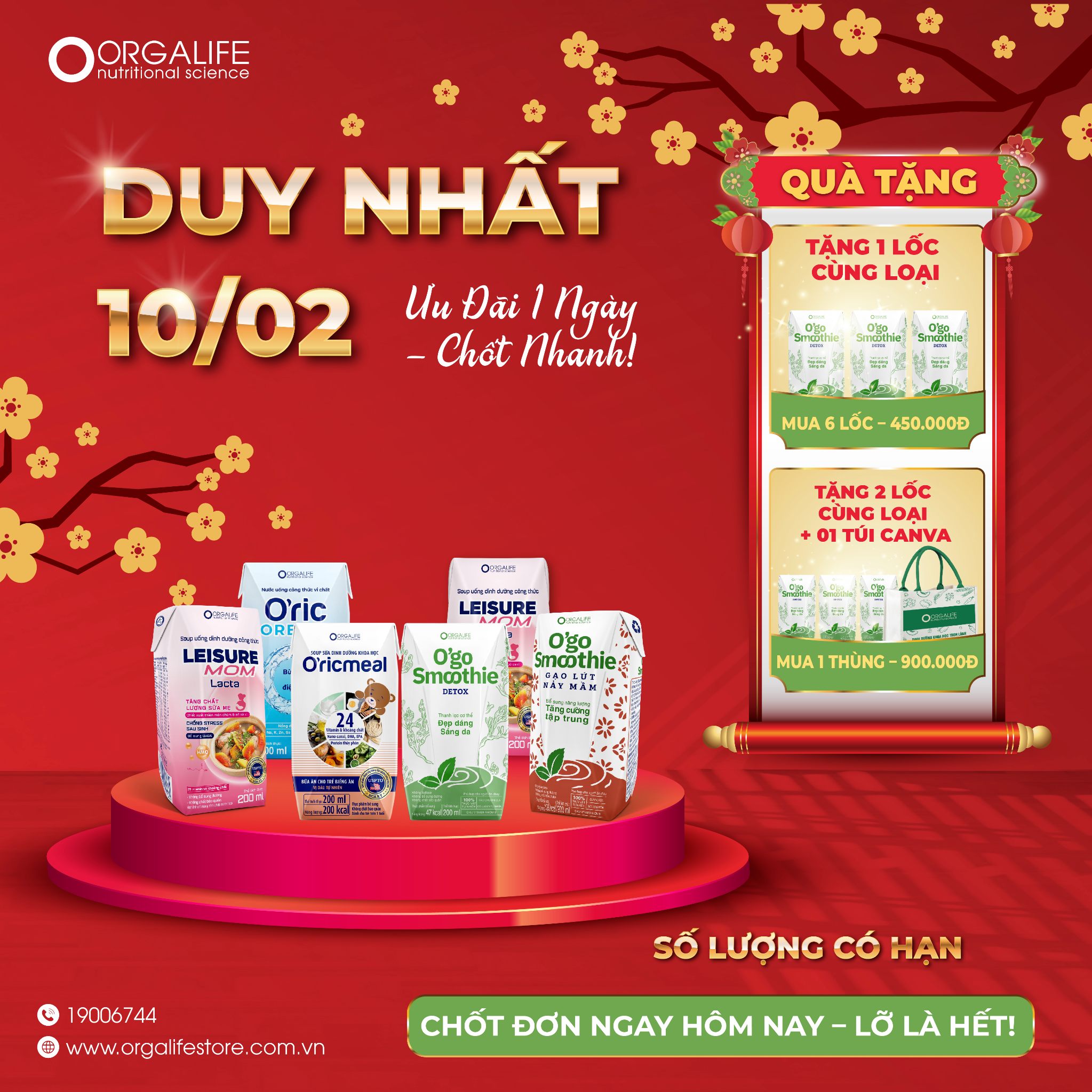 DUY NHẤT 10/02 – ƯU ĐÃI 1 NGÀY, CHỐT NHANH KẺO LỠ