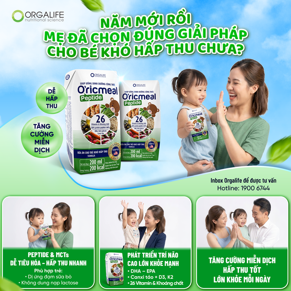 NĂM MỚI RỒI, MẸ ĐÃ CHỌN ĐÚNG GIẢI PHÁP CHO BÉ KHÓ HẤP THU CHƯA?