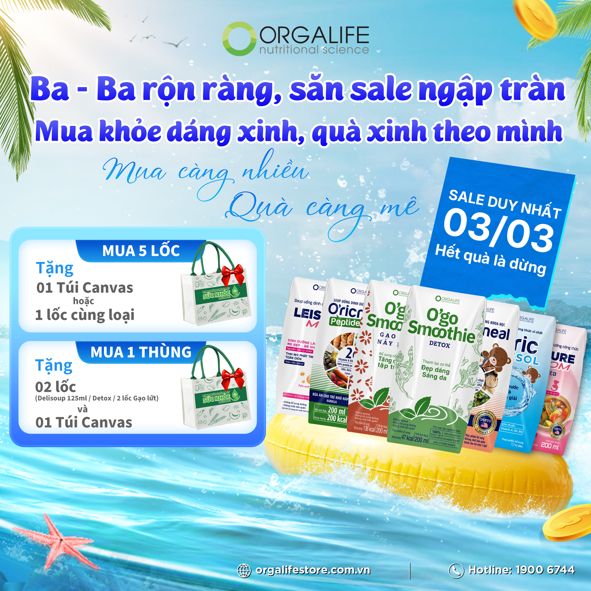 BA – BA RỘN RÀNG, SĂN SALE NGẬP TRÀN - MUA KHỎE DÁNG XINH, QUÀ XINH THEO MÌNH