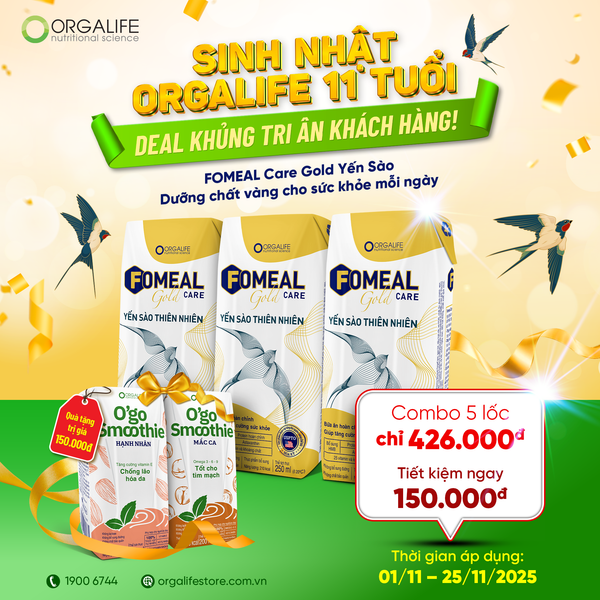 🌟 SINH NHẬT ORGALIFE 11 TUỔI – DEAL KHỦNG TRI ÂN KHÁCH HÀNG! 🌟