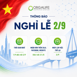 ORGALIFE THÔNG BÁO LỊCH NGHỈ LỄ QUỐC KHÁNH 2/9