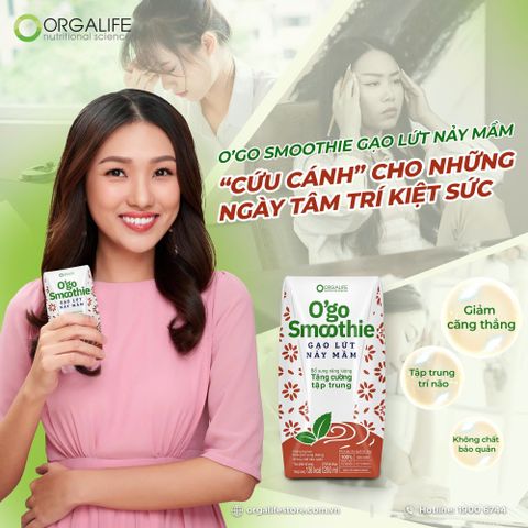 🌿 O’GO SMOOTHIE GẠO LỨT NẢY MẦM – “CỨU CÁNH” CHO NHỮNG NGÀY TÂM TRÍ KIỆT SỨC 💚
