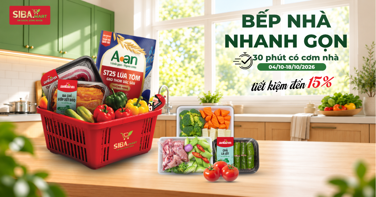 Tháng 10 này, hôm nay ăn gì? SIBA.MART gợi ý món ngon siêu tiện lợi!