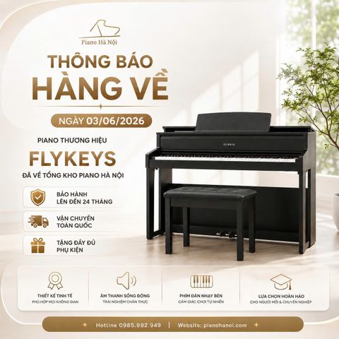 Thông báo đàn piano thương hiệu Flykeys về kho ngày 03/06/2026