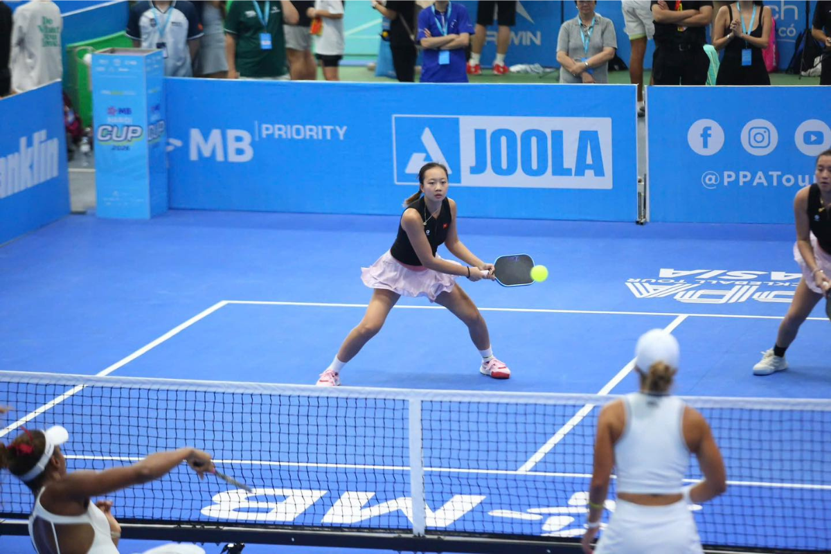 Sophia Phương Anh với gu thời trang pickleball ấn tượng khi thi đấu giải quốc tế