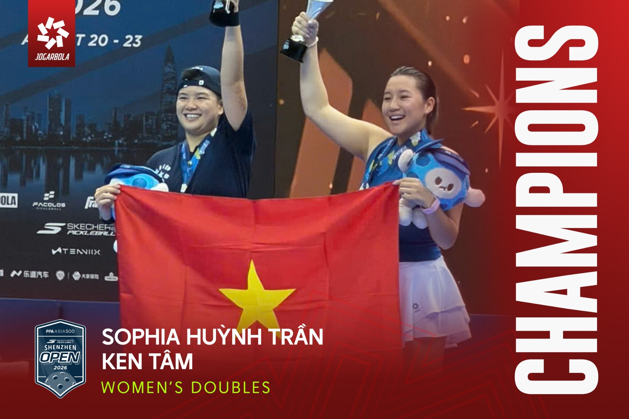 Sophia Huỳnh Trần vô địch PPA Shenzhen Open 2026, viết nên cột mốc lịch sử