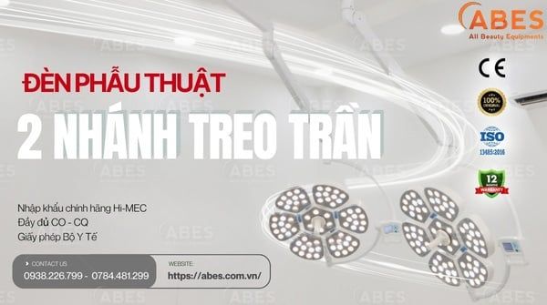 Đèn Phẫu Thuật 2 Nhánh Treo Trần - Xu Hướng Setup Phòng Mổ Hiện Đại