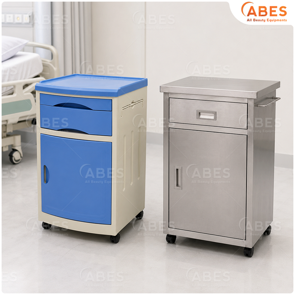 So sánh 2 tủ đầu giường y tế bệnh nhân nhựa ABS và INOX