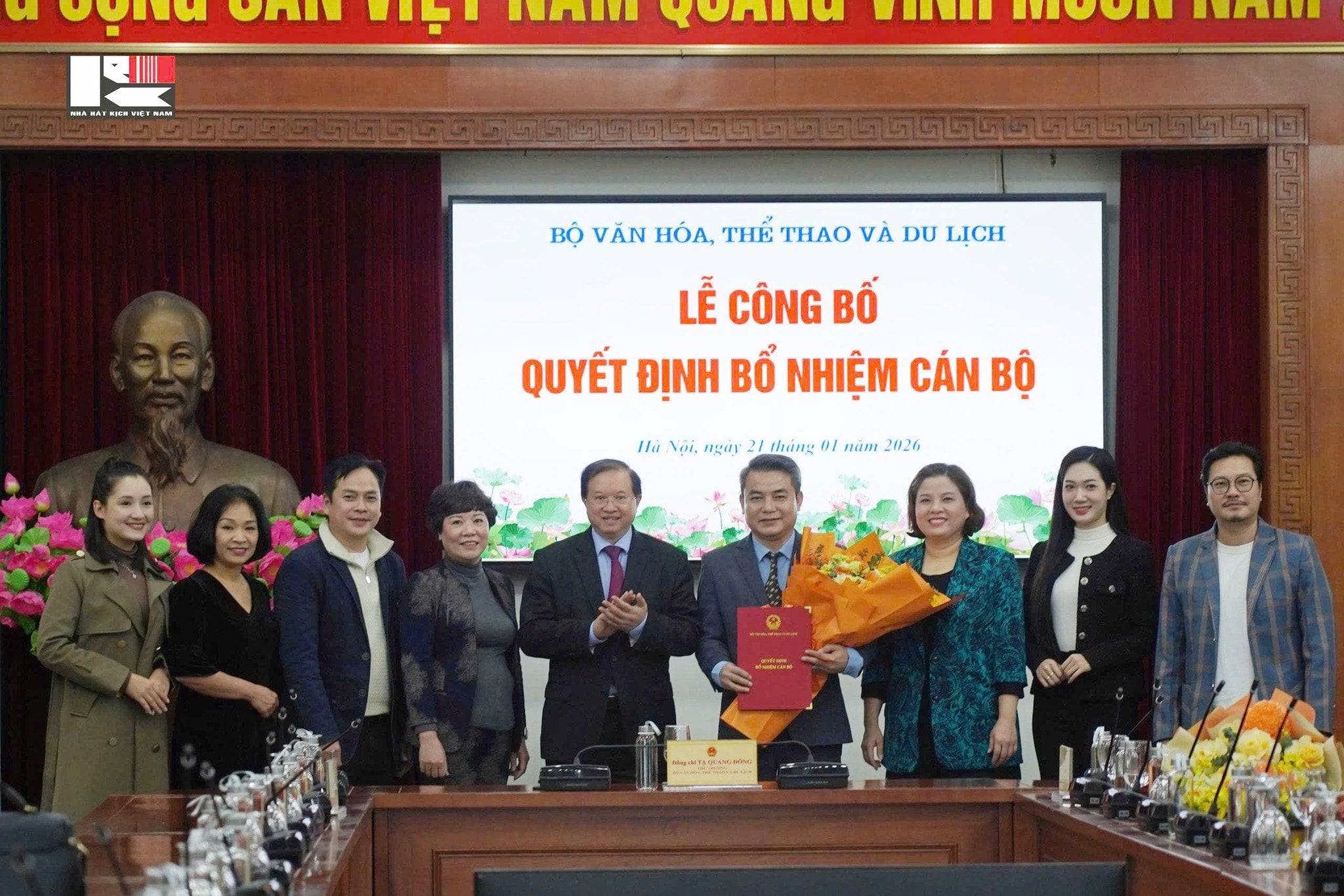 NSƯT TRỊNH MAI NGUYÊN ĐƯỢC BỔ NHIỆM LÀM PHÓ GIÁM ĐỐC NHÀ HÁT KỊCH VIỆT NAM