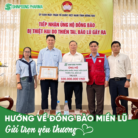 Shinpoong Pharma Hướng Về Đồng Bào Miền Bắc - Miền Trung Sau Bão Lũ