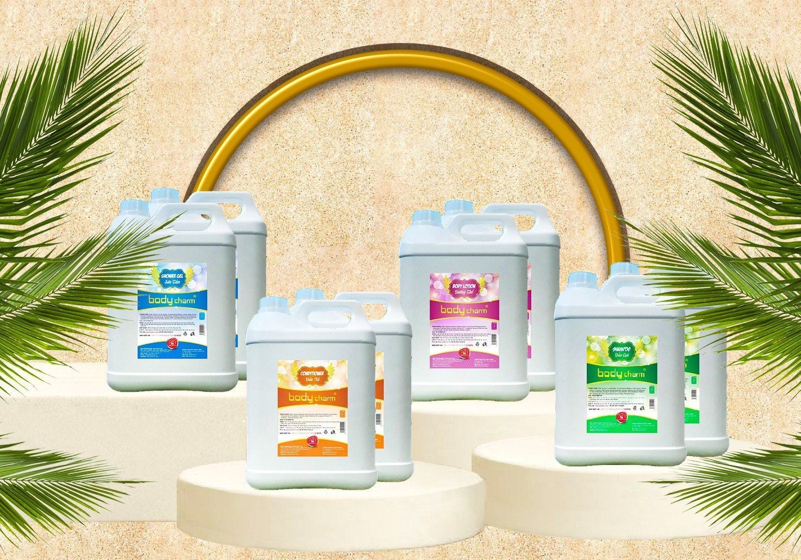 Cung Cấp Amenities Giá Sỉ: Bộ Tắm Gội Body Charm (5L/30L) Cho Đại Lý & Xưởng Đóng Gói