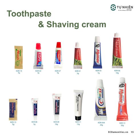 Nhà Máy Sản Xuất Kem Đánh Răng Khách Sạn Mini & Kem Cạo Râu Giá sỉ Cho Khách Về Đóng Gói