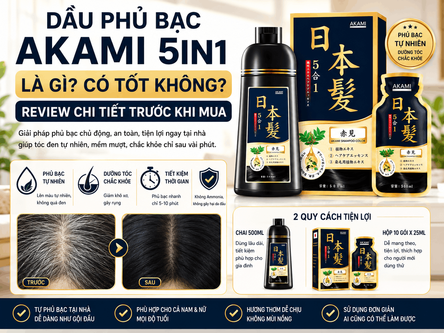 Dầu phủ bạc Akami 5in1 là gì? Có tốt không? Review chi tiết trước khi mua