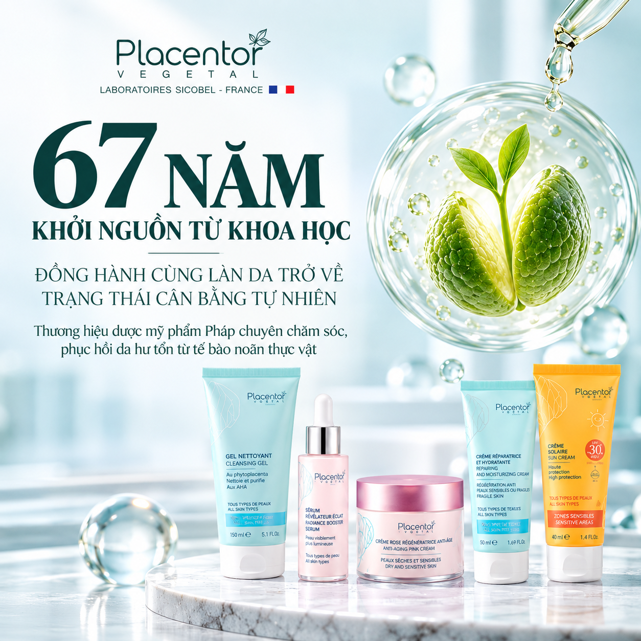 Placentor: khởi nguồn khoa học, đưa làn da trở về trạng thái tự nhiên