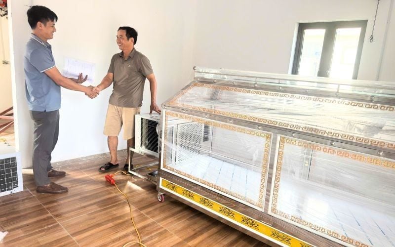 Máy lạnh tang lễ bằng mê ka giao tới Nghi Xuân, Hà Tĩnh