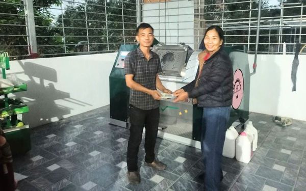 Máy giặt CN 50kg 1 pha chân mềm tới Trấn Yên, Yên Bái