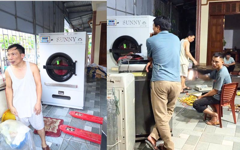 Máy sấy CN 50kg 3 pha- điện tới Đông Sơn, Thanh Hóa