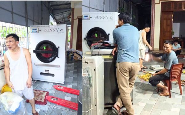 Máy sấy CN 50kg 3 pha- điện tới Đông Sơn, Thanh Hóa