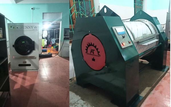 Máy giặt CN 50kg, máy sấy CN 50kg 3 pha-điện tới Con Cuông, Nghệ An