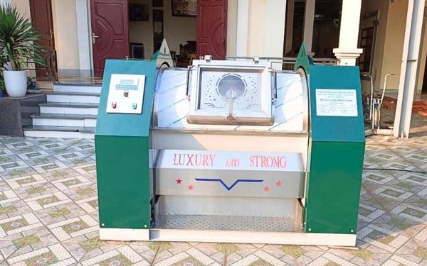 Máy giặt CN 50kg chân mềm 1 pha, phòng sấy CN 1 pha tới Sơn Động, Bắc Giang