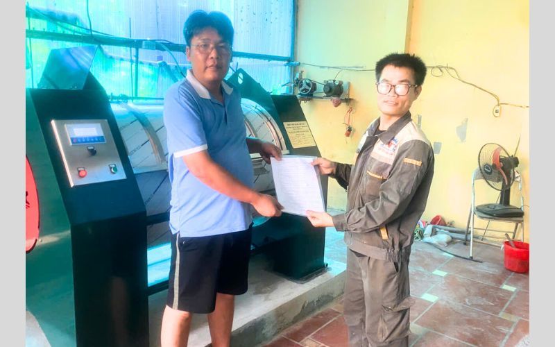 Máy giặt công nghiệp 50kg giao tới Tiên Du, Bắc Ninh
