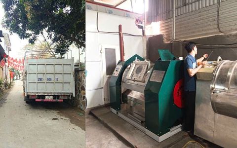 Máy giặt CN 50kg chân mềm tới Vĩnh Yên, Vĩnh Phúc