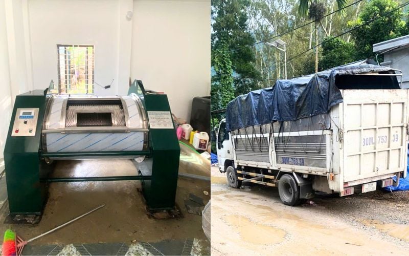 Máy giặt CN 50kg 1 pha tới Phong Thổ, Lai Châu