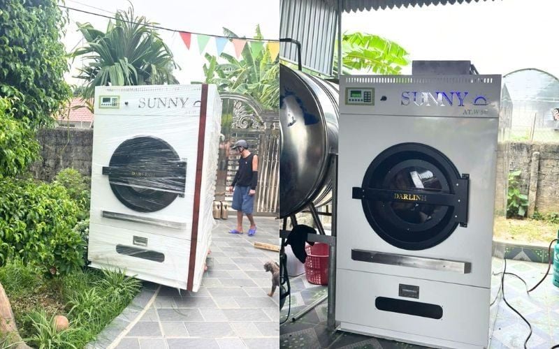 Máy sấy CN 50kg 1 pha-ga tới Thanh Chương, Nghệ An