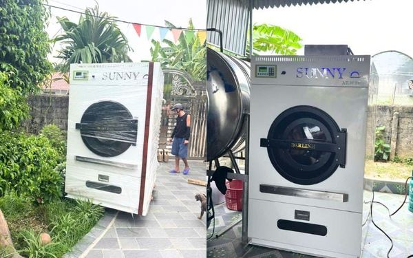 Máy sấy CN 50kg 1 pha-ga tới Thanh Chương, Nghệ An
