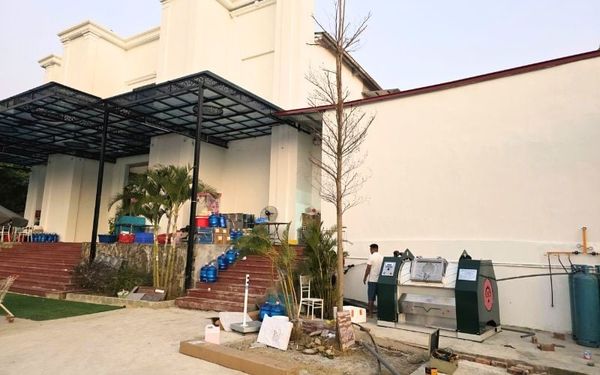 Máy giặt CN 50kg 3 pha chân mềm tới Ba Trại, TP Hà Nội