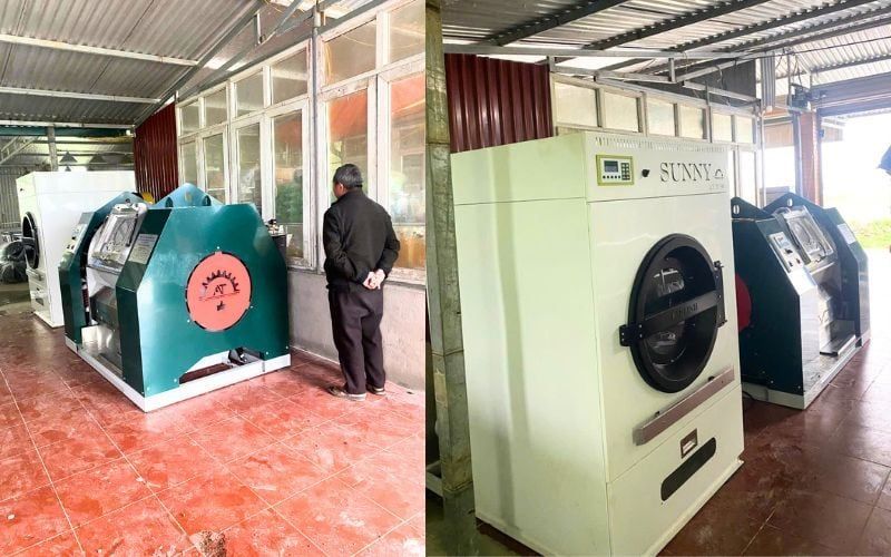 Máy giặt CN 50kg chân mềm, MS CN 50kg 3 pha- điện tới Sìn Hồ, Lai Châu