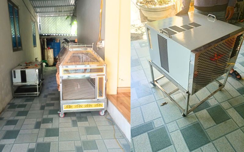 Máy lạnh tang lễ bằng mê ka giao tới Nho Quan, Ninh Bình