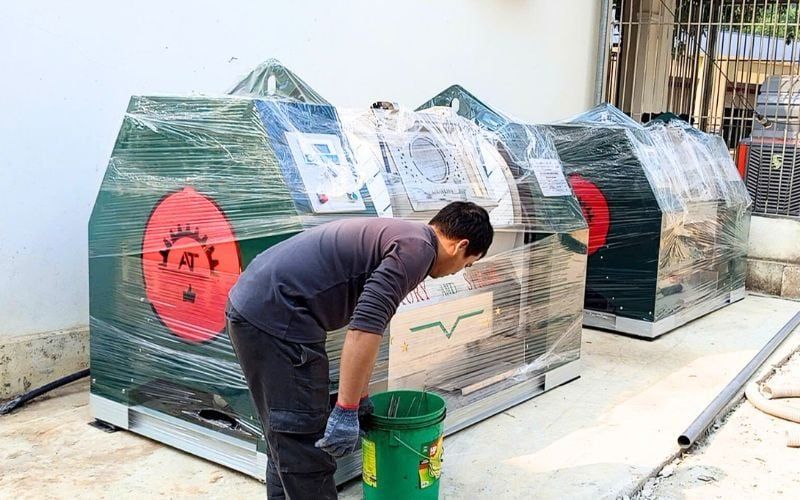 02 máy giặt CN 50kg 3 pha chân mềm tới Yên Bài, Ba Vì, Hà Nội