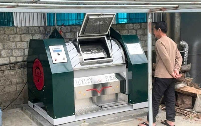 Máy giặt CN 50kg 1 pha chân mềm tới Quỳ Hợp, Nghệ An